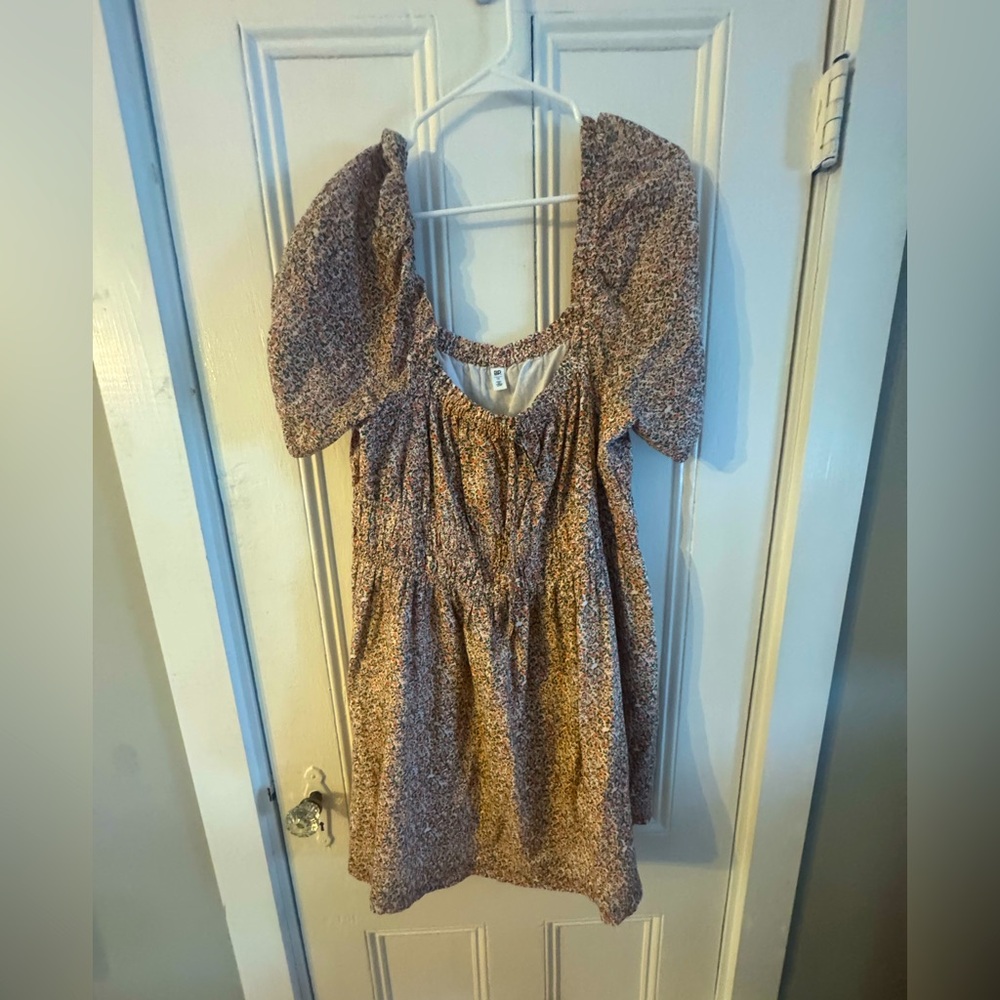 Orange floral BP dress from Nordstrom
